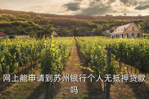 蘇州銀行app怎么貸款嗎，網(wǎng)上能申請(qǐng)到蘇州銀行個(gè)人無抵押貸款嗎