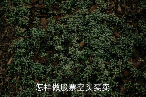 怎樣做股票空頭買賣