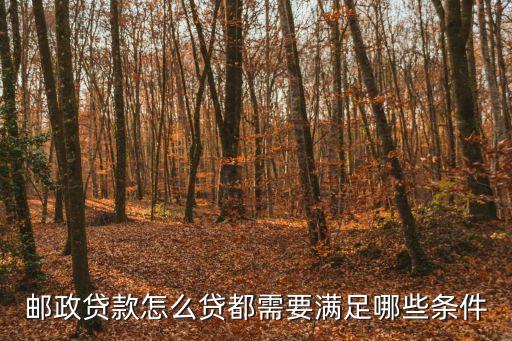 農(nóng)民郵政貸款怎么貸款嗎，郵政銀行辦理農(nóng)村小額貸款需要哪些程序