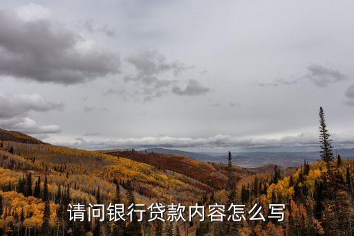 貸款項(xiàng)目簡(jiǎn)介怎么寫(xiě)，請(qǐng)問(wèn)銀行貸款內(nèi)容怎么寫(xiě)