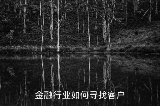 金融行業(yè)如何尋找客戶