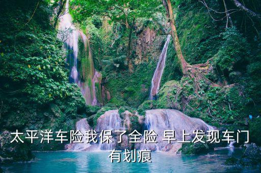 太平洋車險(xiǎn)我保了全險(xiǎn) 早上發(fā)現(xiàn)車門有劃痕