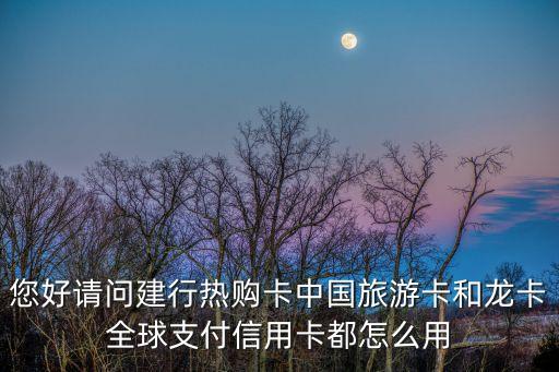 您好請問建行熱購卡中國旅游卡和龍卡全球支付信用卡都怎么用