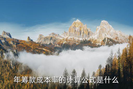 年籌款成本率的計算公式是什么