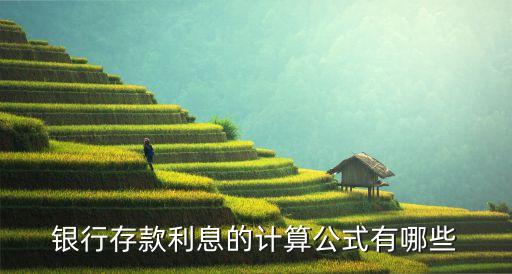 銀行存款利息的計算公式有哪些