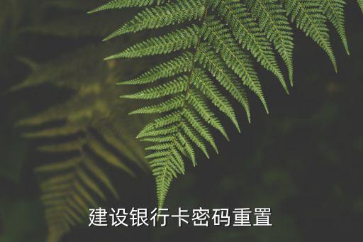 建行卡怎么重置密碼是多少，建設銀行卡密碼重置