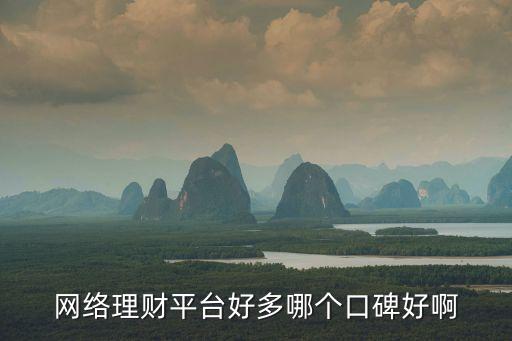 網(wǎng)絡(luò)理財平臺好多哪個口碑好啊