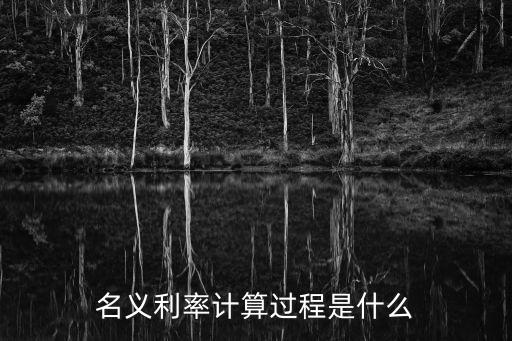 名義記賬利率怎么算，名義利率計算過程是什么