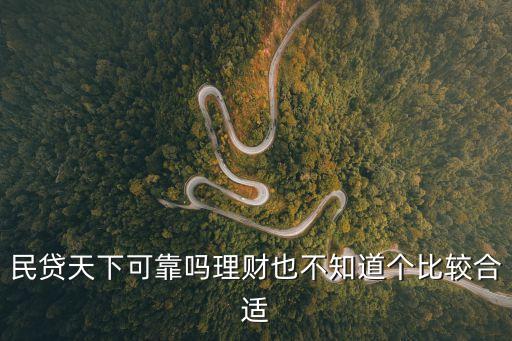 民貸天下可靠嗎理財(cái)也不知道個(gè)比較合適