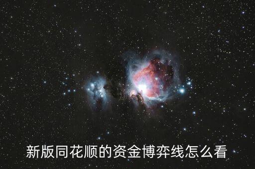 新版同花順的資金博弈線怎么看