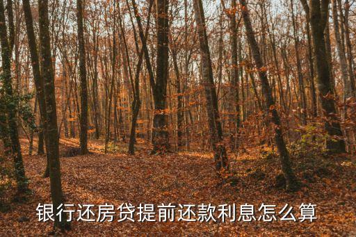 房貸提前還清怎么算利息怎么算的，房貸提前還款怎么算利息
