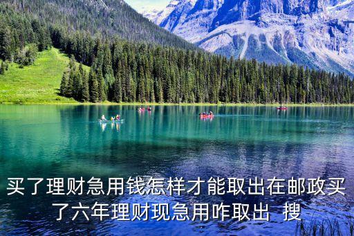 口袋理財怎么取，在銀行買了理財?shù)腻X怎么拿出來