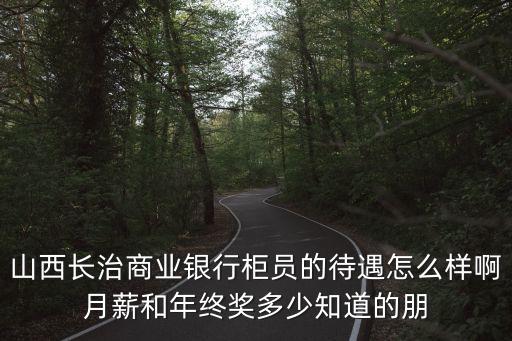 山西長治商業(yè)銀行柜員的待遇怎么樣啊月薪和年終獎多少知道的朋