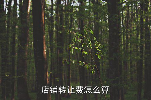 店鋪轉(zhuǎn)讓費(fèi)怎么算