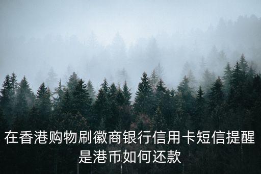 在香港購物刷徽商銀行信用卡短信提醒是港幣如何還款