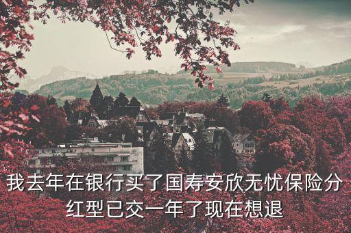 在建行辦的安欣無憂保險怎么退，國壽安欣無憂兩全保險分紅型在猶豫期怎樣退保我是在儲蓄銀行
