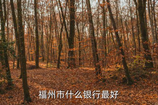 福州市什么銀行最好