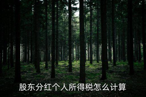股東分紅怎么交個(gè)人所得稅，公司股東利潤(rùn)分配股東自己怎么交個(gè)稅