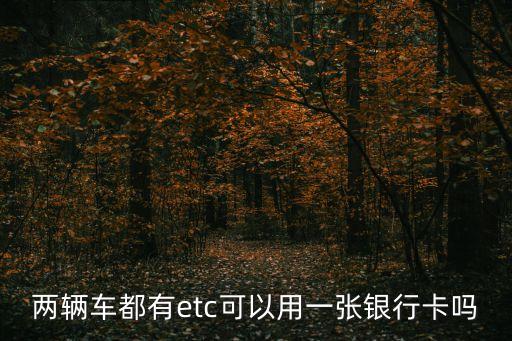 兩輛車都有etc可以用一張銀行卡嗎