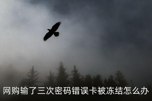網(wǎng)購輸了三次密碼錯誤卡被凍結(jié)怎么辦