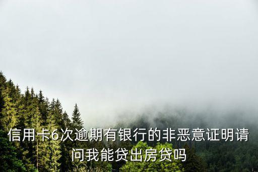信用卡6次逾期有銀行的非惡意證明請(qǐng)問(wèn)我能貸出房貸嗎