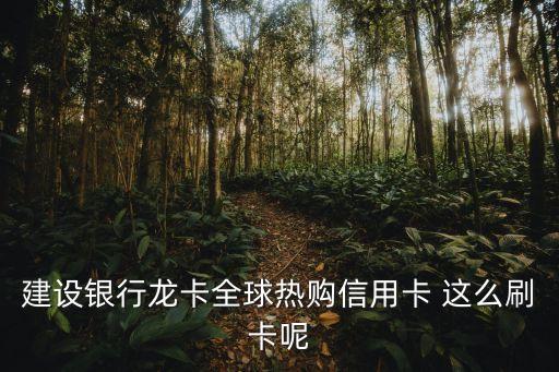 建設(shè)全球熱購怎么用，建設(shè)銀行龍卡全球熱購信用卡 這么刷卡呢