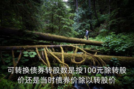 可轉(zhuǎn)換債券轉(zhuǎn)股數(shù)是按100元除轉(zhuǎn)股價還是當(dāng)時債券價除以轉(zhuǎn)股價