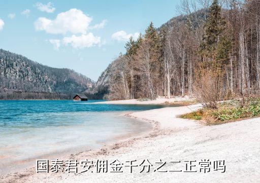 國泰君安傭金千分之二正常嗎