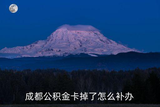 成都住房公積金卡掉了怎么辦，住房公積金卡丟了怎么辦啊