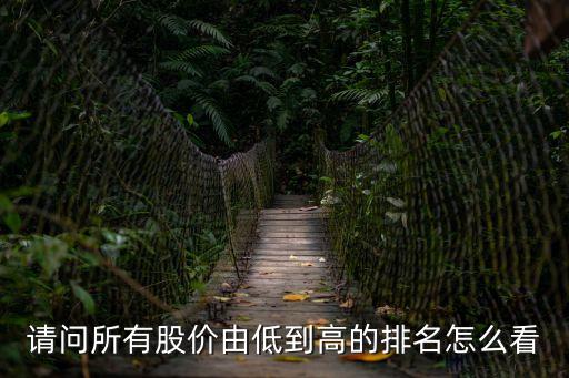 請問所有股價由低到高的排名怎么看