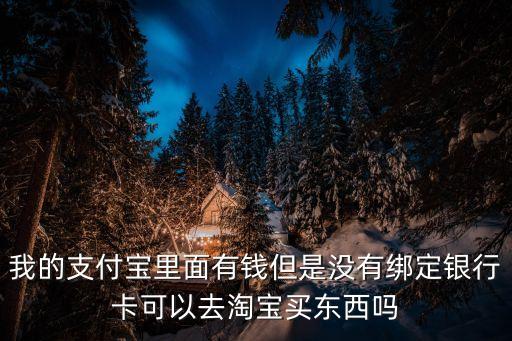 我的支付寶里面有錢(qián)但是沒(méi)有綁定銀行卡可以去淘寶買(mǎi)東西嗎
