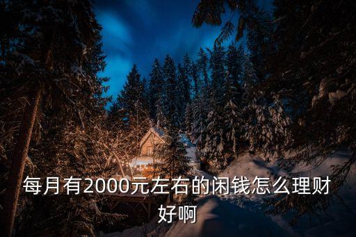 每月有2000元左右的閑錢怎么理財好啊