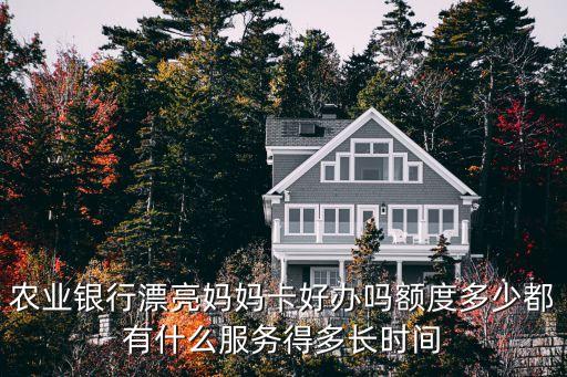 農(nóng)業(yè)銀行漂亮媽媽卡好辦嗎額度多少都有什么服務(wù)得多長時間
