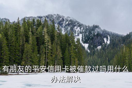 怎么應(yīng)對(duì)信用催款，有朋友的平安信用卡被催款過嗎用什么辦法解決