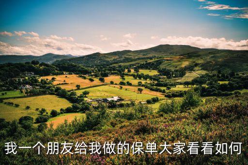 醫(yī)療保險(xiǎn)保單怎么樣的，我一個朋友給我做的保單大家看看如何
