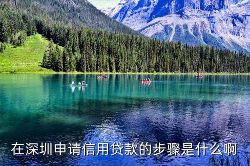 在深圳申請信用貸款的步驟是什么啊