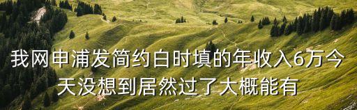 我網(wǎng)申浦發(fā)簡約白時填的年收入6萬今天沒想到居然過了大概能有