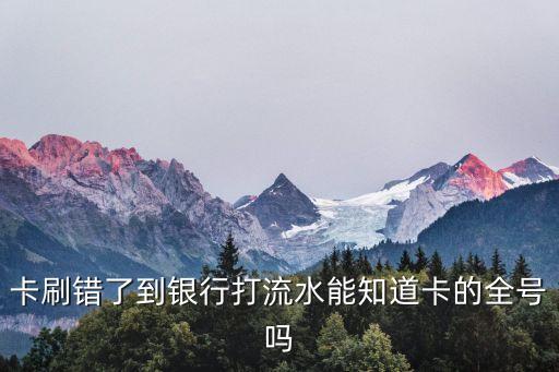 卡刷錯(cuò)了到銀行打流水能知道卡的全號(hào)嗎