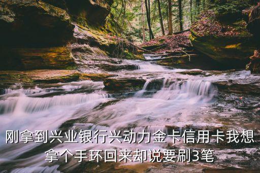剛拿到興業(yè)銀行興動力金卡信用卡我想拿個手環(huán)回來卻說要刷3筆