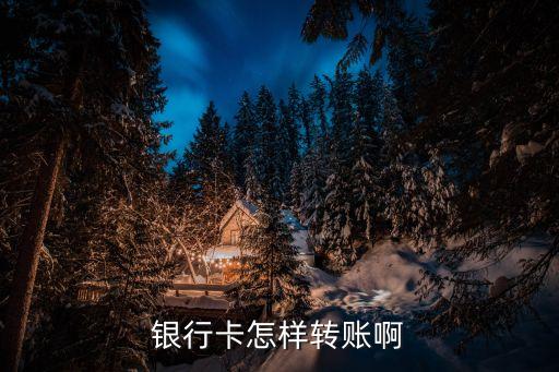 銀行卡怎樣轉(zhuǎn)賬啊