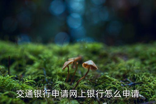 交通銀行申請(qǐng)網(wǎng)上銀行怎么申請(qǐng)