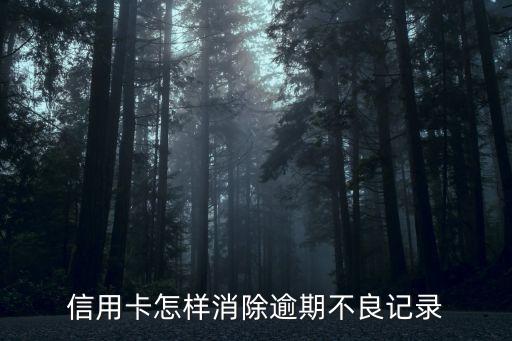 怎么樣消除信用卡逾期，怎么刪除信用卡逾期不良記錄有辦法嗎