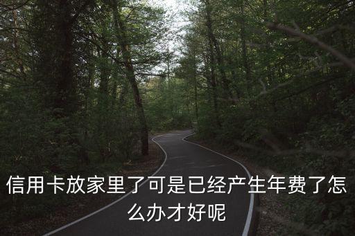 信用卡放家里了可是已經(jīng)產(chǎn)生年費(fèi)了怎么辦才好呢
