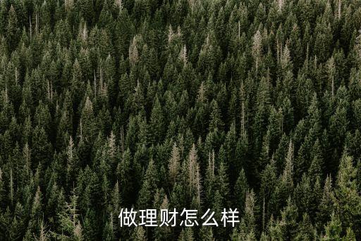 做理財(cái)怎么樣