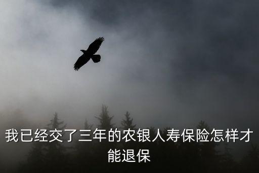 農(nóng)銀人壽保險(xiǎn)怎么退保，農(nóng)銀人壽保險(xiǎn)股份有限公司我想退保怎么辦
