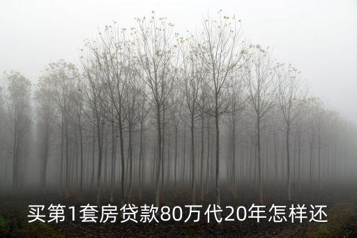 買(mǎi)房子80萬(wàn)貸款怎么還，買(mǎi)房貸款80萬(wàn)十年還清月還需要多少
