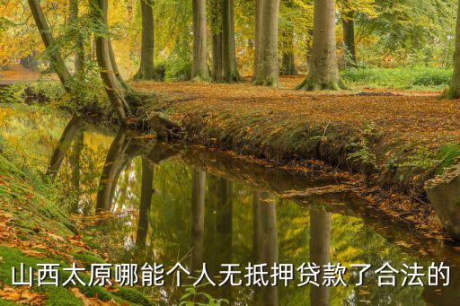 山西太原哪能個人無抵押貸款了合法的