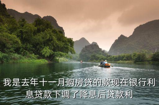 我是去年十一月購房貸的款現(xiàn)在銀行利息貸款下調(diào)了降息后貸款利