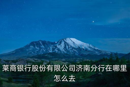 萊商銀行股份有限公司濟南分行在哪里怎么去