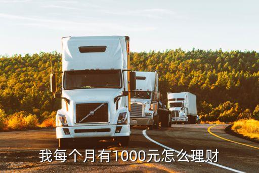 1000塊怎么理財，1000元怎么分配理財